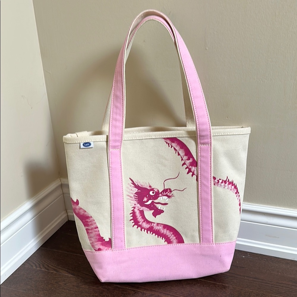 Pink Dragon Tote Bag